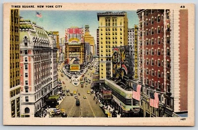 Postcard Time Square, New York City, New York Unposted - Image 1 of 2