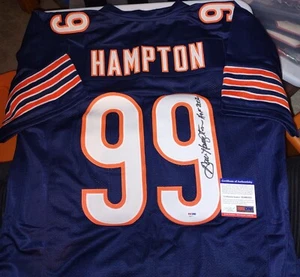 Dan Hampton Bears Autographed Custom Jersey PSA CERTIFIED "HOF 2002" - Picture 1 of 4