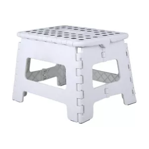 Doeportable Folding Step Stool Plastic Foldable Chair Store Flat Kitchen Camping - Picture 1 of 3