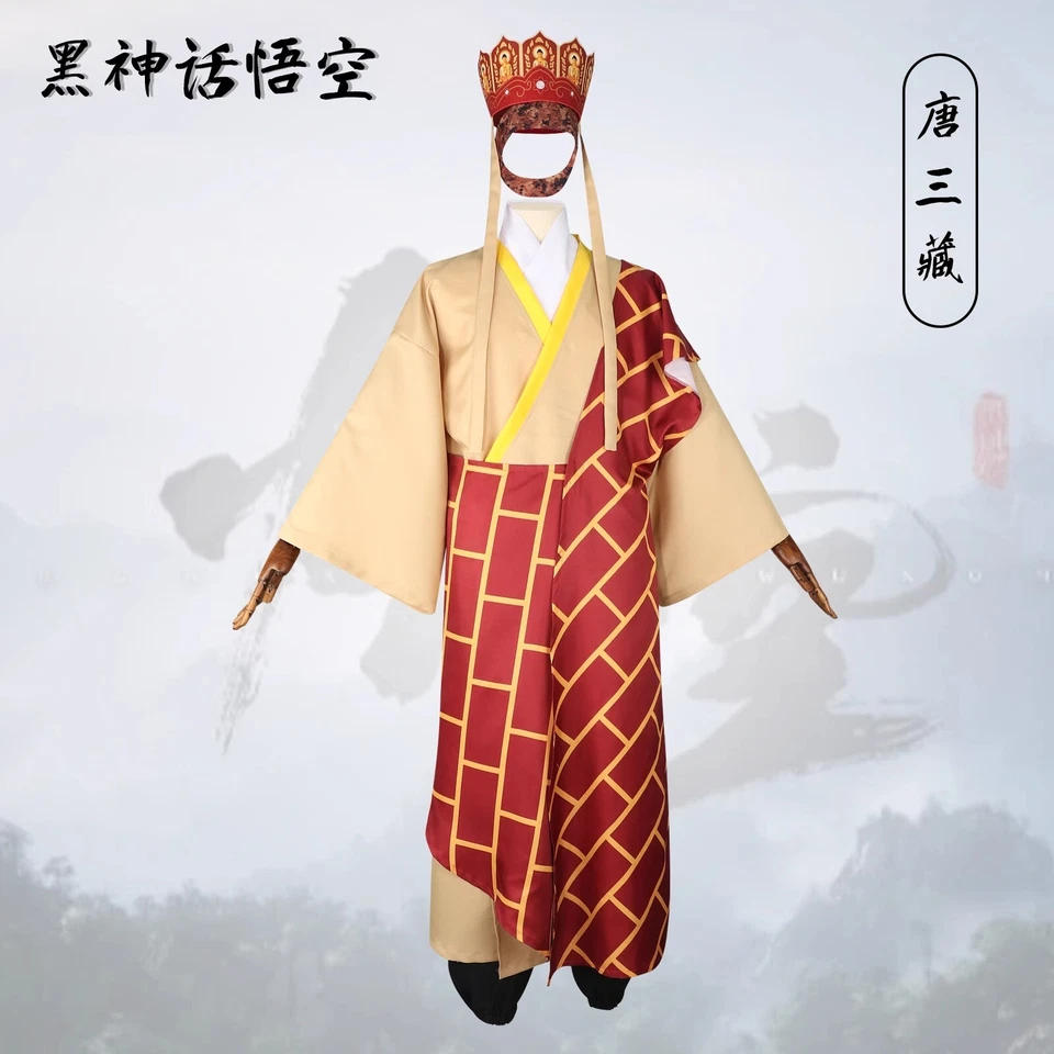 Conjunto completo de trajes de disfraz de sacerdote Tang Xuanzang The Journey to the West Foto 1 de 4