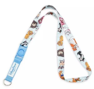 Disney Parks Dog Cats Pluto Lady Tramp Nana Marie Figaro Reversible Pin Lanyard - Picture 1 of 2