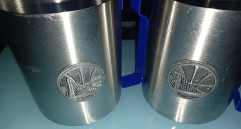 Golden State Warriors Moscow Mule Mugs Stainless Steel Metal Absolut Vodka 10 oz Cover
