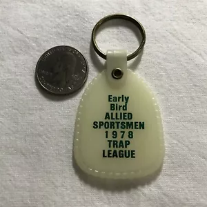 1978 Allied Sportsmen Alden New York Trap League Glow In Dark Keychain Key Ring - Picture 1 of 2