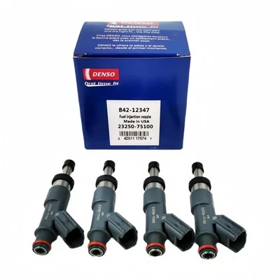4pcs 23250-75100 DENSO Fuel Injectors Fits For 2005-2016 Tacoma 2.7L I4 Foto 1 de 4