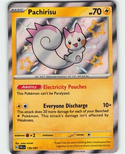 Pachirisu Shiny Rare SV: Paldean Fates 138/091 NMHolo - Bild 1 von 2