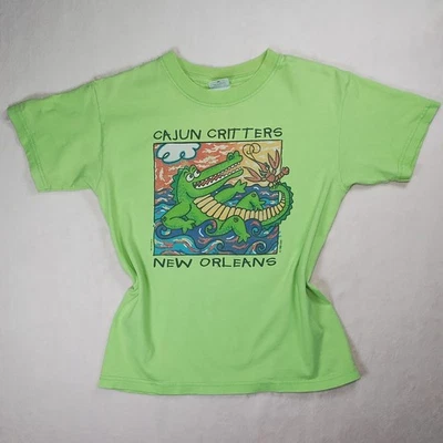Camiseta bebé joven vintage años 90 y2k cocodrilo cangrejo nueva orleans m *SE ADAPTA A XS/S* Foto 1 de 4