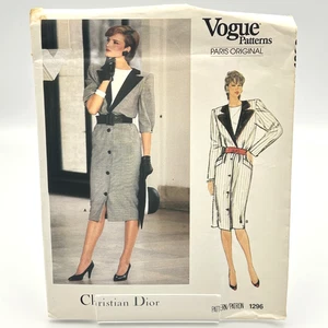 Vogue Paris Original Christian Dior Pattern 1296 Dress Uncut FF Size 14 - Picture 1 of 10