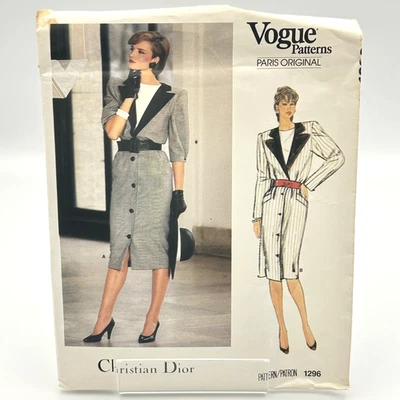 Vogue Paris Original Christian Dior Pattern 1296 Dress Uncut FF Size 14 - Image 1 of 4