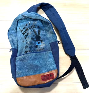 Oswald the Lucky Rabbit Tokyo Disney Sea Resort Limited Denim Shoulder Bag JPN - Picture 1 of 2