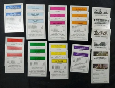 United States Army Monopoly Property Deed Cards Replacement Parts Peices  - Image 1 of 4