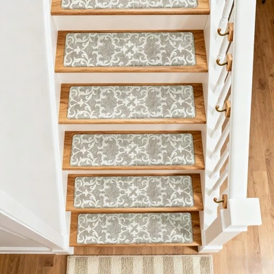 Cubierta de peldaños de PVC de 8 "x 30" almohadilla de espuma acolchada suave alfombra cinta lavable gratis Foto 1 de 4