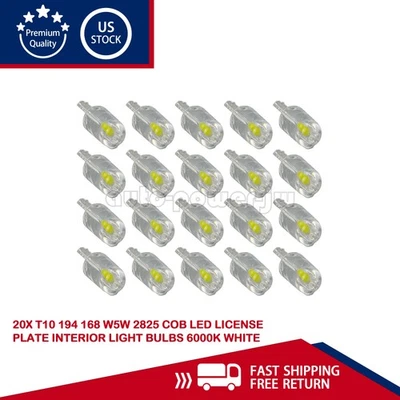 20X T10 194 168 W5W 2825 COB LED matrícula interior bombillas 6000K blanco Foto 1 de 4