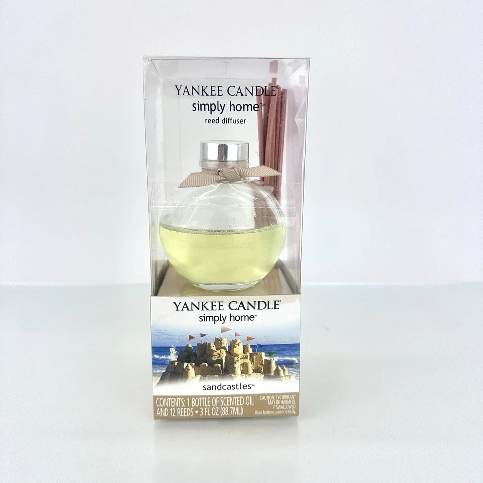 Yankee Candle Simply Home Fragranced Reed Diffuser Sandcastles Scented Oil - New - Image 1 of 4