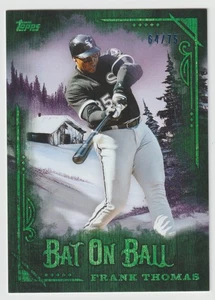 2025 Bob Ross The Joy of Baseball Bat On Ball #BOB-7 Frank Thomas Sap Green /75 - Picture 1 of 2