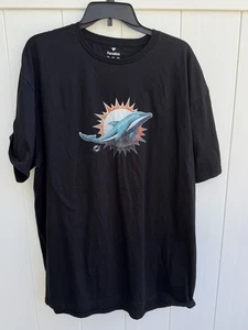 Camiseta de los Miami Dolphins para hombre 2XL negra camiseta gráfica de fútbol americano de la NFL - Imagen 1 de 6