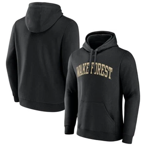 Men's Black Wake Forest Demon Deacons Basic Arch Pullover Hoodie - Picture 1 of 3