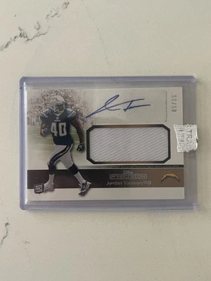2011 Topps Precision -Rookie Autographed Jumbo 05/35 Jordan Todman (AU, MEM, RC) - Image 1 of 2