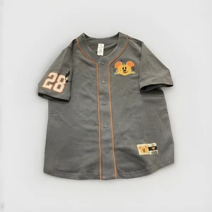 New Halloween Pumpkin Disney Parks Mickey Mouse 28 Baseball LG Jersey Disneyland - Picture 1 of 11