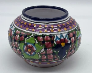 Talavera Mexicao vaso miniatura ceramica dipinto a mano succulento La Fama - Foto 1 di 8
