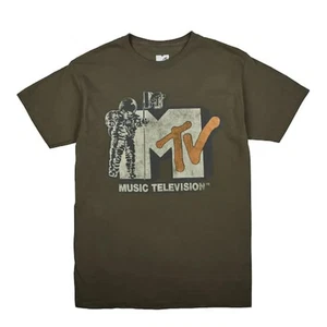 MTV Music Television Vintage Military Green T-Shirt Neu - Bild 1 von 1