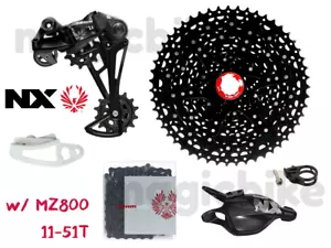 SRAM NX Eagle Groupset 4 pezzi (con cassetta SunRace CSMZ800 11-51T) NUOVO 12 velocità - Foto 1 di 1