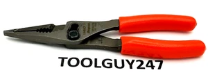 SNAP ON TOOLS USA ORANGE 7" Soft Grip Long Nose Slip Joint Pliers LN46ACF O NEW - Picture 1 of 9