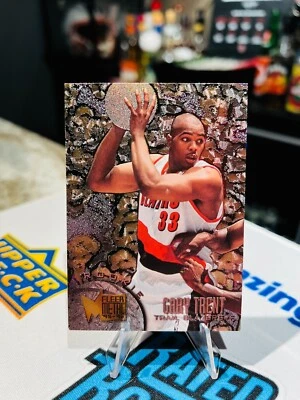 Tarjeta de baloncesto 1995-96 Metal Portland Trail Blazers #185 Gary Trent novato Foto 1 de 2