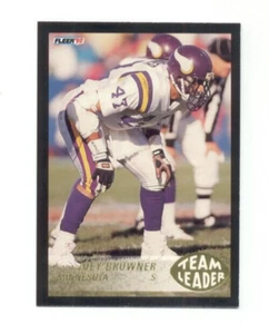 1992 Fleer JOEY BROWNER Minnesota Vikings Team Leaders Insert Card - Picture 1 of 1