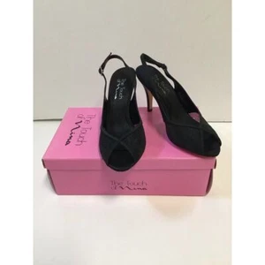 Touch of Nina Playa Black Dress Shoes Womens Size 8M - Picture 1 of 5