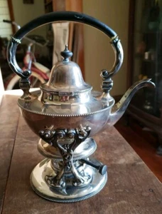 Antique DOMINICK & HAFF Sterling Silver Teapot & Tilting Stand-Project 1869 - Picture 1 of 12