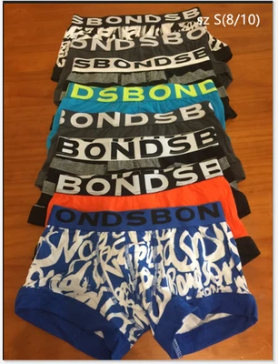8 x BONDS boys Fit Trunks underwear boxer shorts teenagers undies teens NEW - image 1 of 4