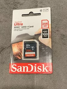 SanDisk Ultra 256GB SDXC Class 10 Speicherkarte 100Mbps SDSDUNR-256G-GN3IN - Bild 1 von 2