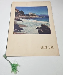 8.7.53 Grace Line Vintage Dinner Menu Chilenische Riviera SS Santa Paula - Bild 1 von 3
