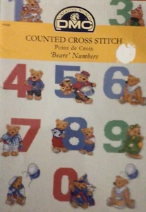 DMC counted cross stitch pattern booklet called ' BEARS' NUMBERS ' - Picture 1 of 1