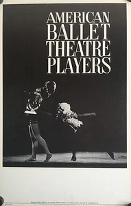 AMERICAN BALLET THEATRE PLAYERS NATIONAL TOURING WINDOW CARD 22" X 14" 1960'S - Picture 1 of 1