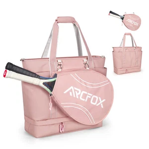 Tennis Shoulder Bag for Women Men Tennis Racket Bag Large Sport Handbag For Gym - Picture 1 of 7