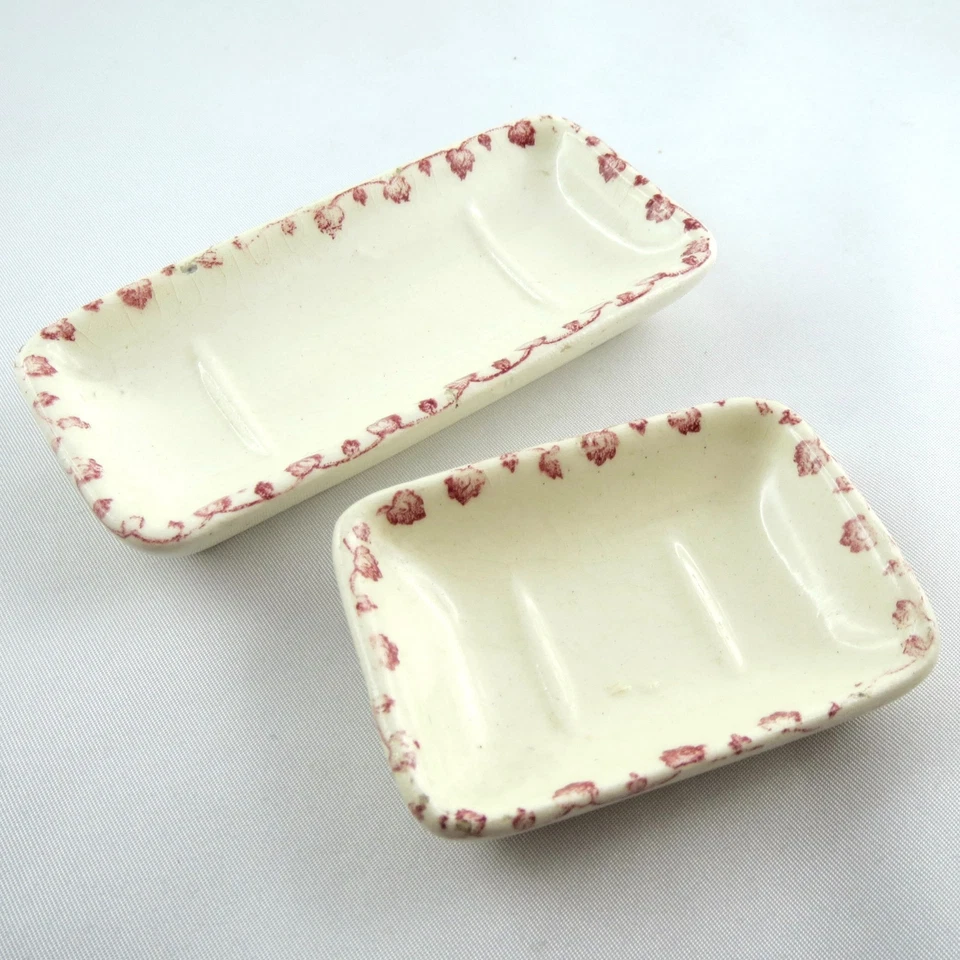 2 Anciens Raviers, Service Toilette Miniature Faïence LUNEVILLE dinette/toy size - Photo 1/4