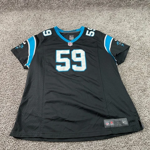 Carolina Panthers Jersey Youth 2XL XXL Black Blue Luke Kuechly Nike Boys Kids Cover