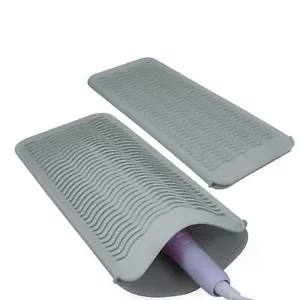 2 Pack Heat Resistant Silicone Mat Pouch for Hair Straightener Curling Iron - Picture 1 of 9