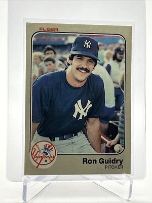 Tarjeta de béisbol Fleer Ron Guidry 1983 #383 casi nueva-como nueva envío gratuito Foto 1 de 3