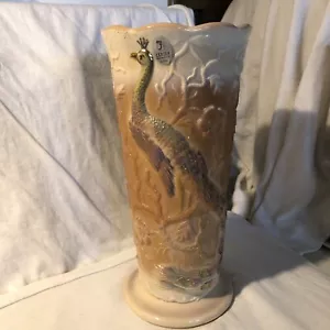Fenton vase peacock 2007 rosenthal collection NO ORIGINAL BOX - Picture 1 of 8