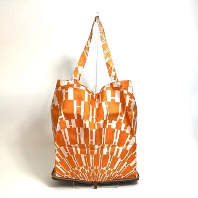 HERMES Silky Pop Plegable Eco Bolso Bolso Bolsa Naranja Usado Foto 1 de 4