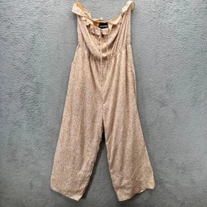 Mono Floral Pierna Ancha Sin Mangas Boho Verano Informal XL Cottagecore Sin Tirantes - Imagen 1 de 11