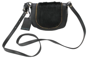 Guess By Marciano Tasche Damen Einheitsgröße Mini Kuhleder Echt Pelz Schwarz - Bild 1 von 11