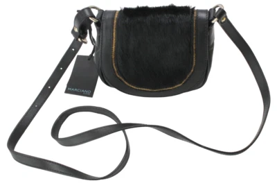 Guess By Marciano Tasche Damen Einheitsgröße Mini Kuhleder Echt Pelz Schwarz - Bild 1 von 4