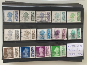 GB England 2022 MI 4945 - 4958 MI 68€ Machin Definitive high hv Datamatrix used - Bild 1 von 1