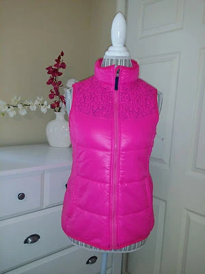 NUEVO Lands End Chaqueta-Chaleco Rosa Brillante Flor Bordado Jóvenes Niñas Talla L (14)   Foto 1 de 4