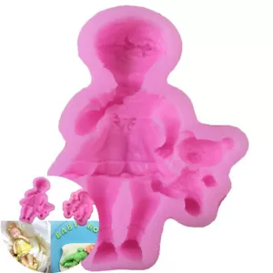 Cake Chocolate Decorating Baking 3D Tool Sleeping Baby Silicone Fondant Mould - Picture 1 of 14