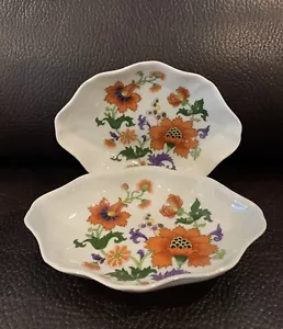 2 Oval Limoges Floral trinket dish made in France pre owned decor. - Picture 1 of 9