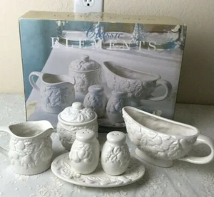 Classic Elements S/6 White Fruit Dinner Accessories Set - Picture 1 of 6